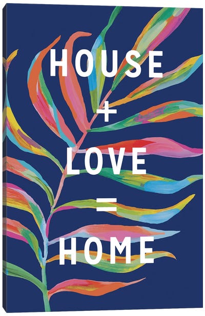Home Canvas Art Print - Love Typography