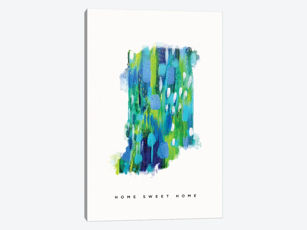 Indiana, Blue Green 1-piece Canvas Print