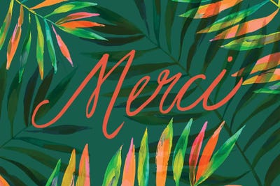Merci Palms, Green by EttaVee framed wall art
