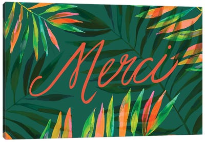 Merci Palms, Green Canvas Art Print - A Word to the Wise