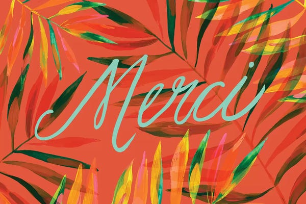EttaVee: Merci Palms, Orange by EttaVee