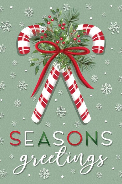 Christmas Signs & Sentiments: Season Greetings Candy Canes II by Elizabeth Tyndall