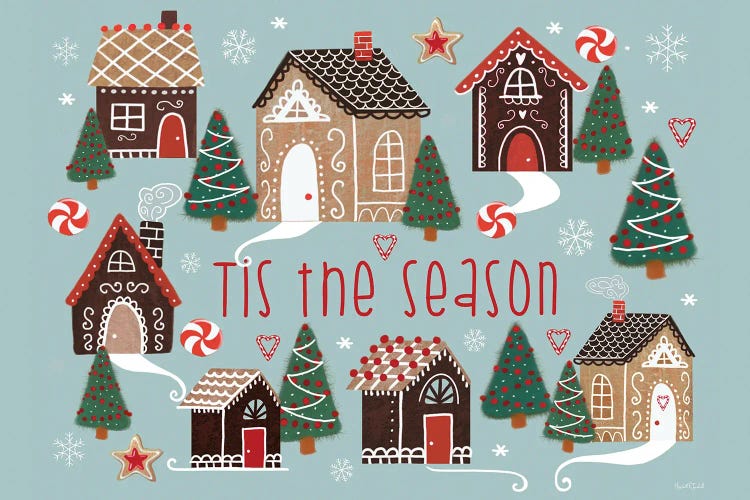 Tis The Season Gingerbread Village by Elizabeth Tyndall wall art