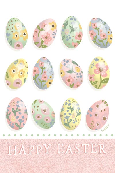 Canvas Art Prints: Happy Easter by Elizabeth Tyndall