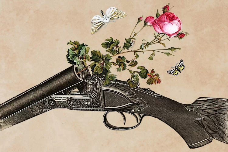 Eugenia Loli - One Gun, One Rose, Two Moths