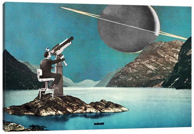 Eugenia Loli - The Astronomer Canvas Art Print - Space Lover
