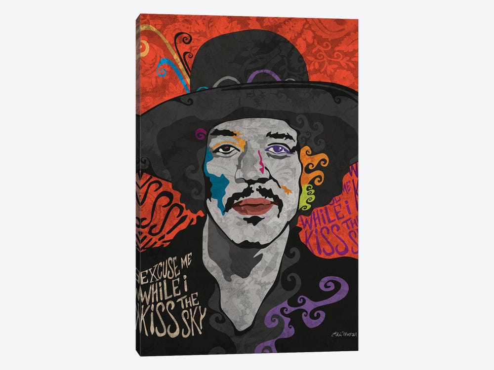 Jimi Hendrix Purple Haze by Edú Marron 1-piece Canvas Wall Art