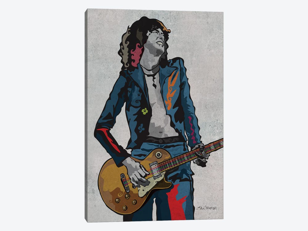 Jimmy Page by Edú Marron 1-piece Canvas Art Print