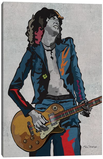 Jimmy Page Canvas Art Print - Guitar Art