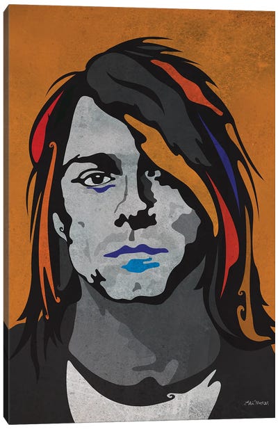 Kurt Cobain Canvas Art Print - Edú Marron