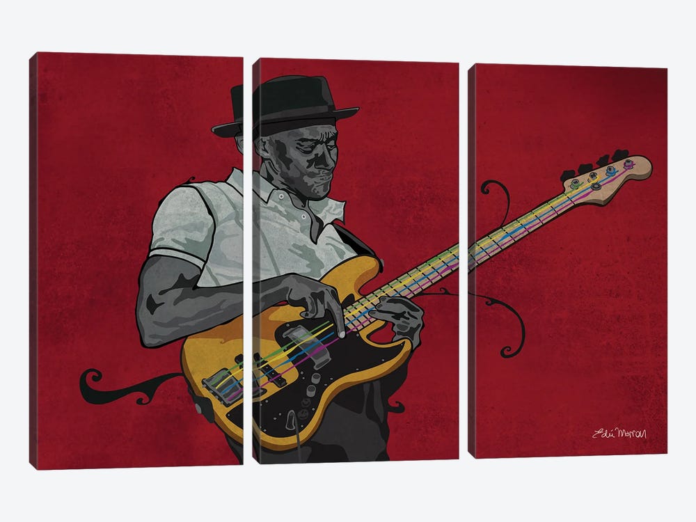 Marcus Miller by Edú Marron 3-piece Art Print