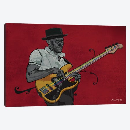 Marcus Miller Canvas Print #EUM24} by Edú Marron Canvas Artwork