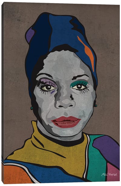 Nina Simone Canvas Art Print - Edú Marron