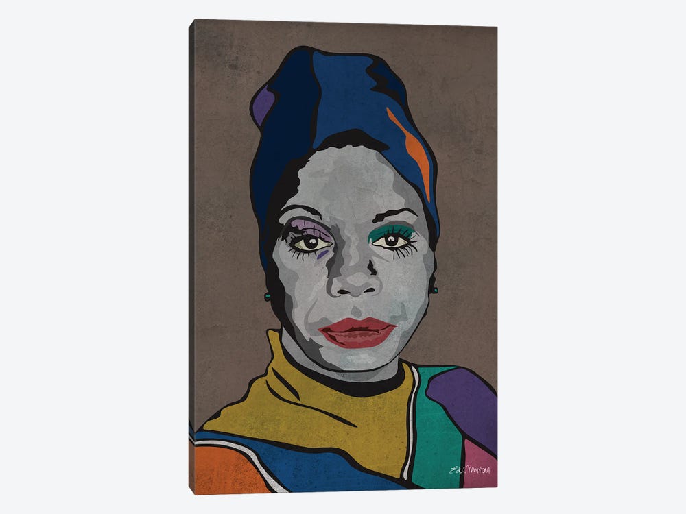 Nina Simone by Edú Marron 1-piece Canvas Print