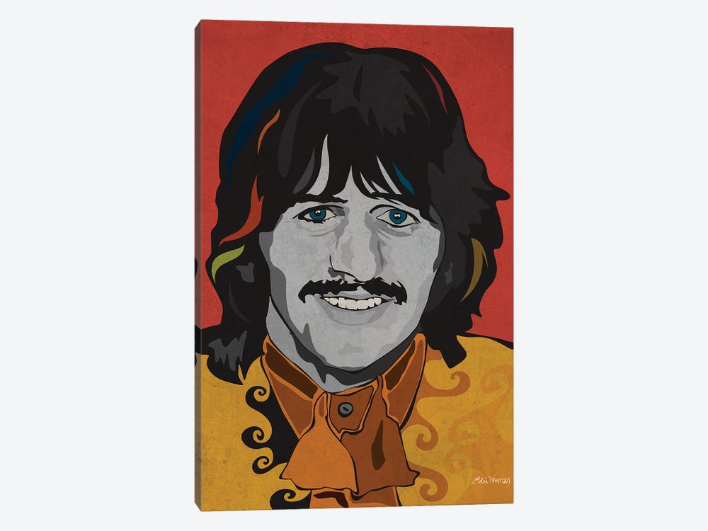 Ringo Starr by Edú Marron 1-piece Canvas Wall Art