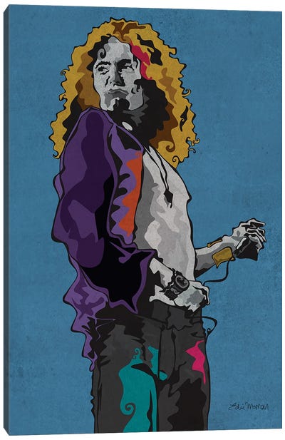 Robert Plant Canvas Art Print - Edú Marron
