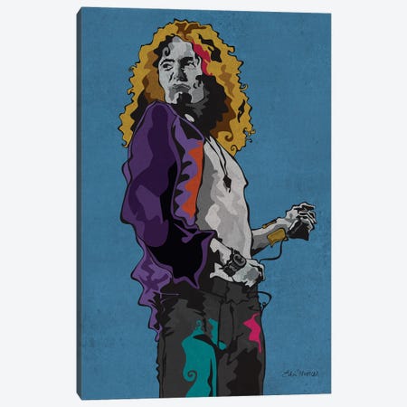 Robert Plant Canvas Print #EUM37} by Edú Marron Art Print