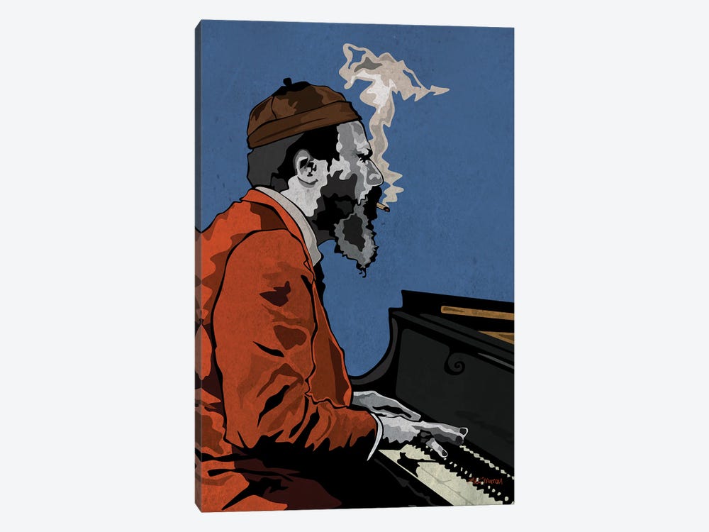 Thelonious Monk by Edú Marron 1-piece Canvas Art Print