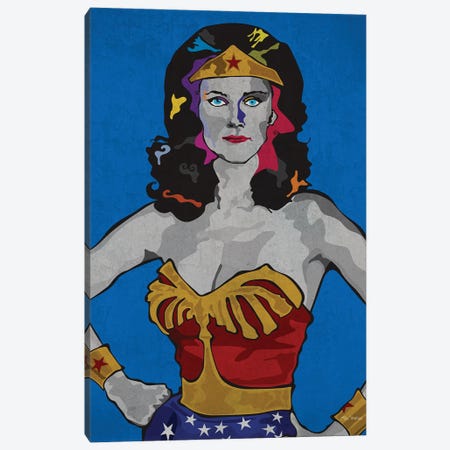Wonder Woman Canvas Print #EUM40} by Edú Marron Canvas Print
