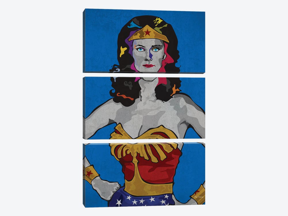 Wonder Woman by Edú Marron 3-piece Canvas Art Print