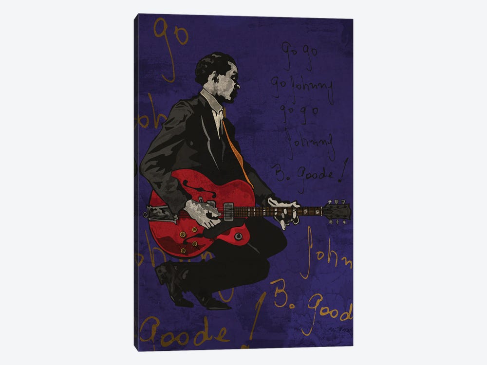 Chuck Berry Johnny B Goode by Edú Marron 1-piece Art Print