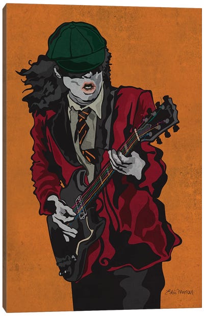Angus Young Canvas Art Print - Limited Edition Musicians Art
