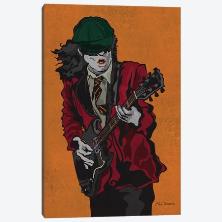 Angus Young Canvas Print #EUM51} by Edú Marron Canvas Artwork