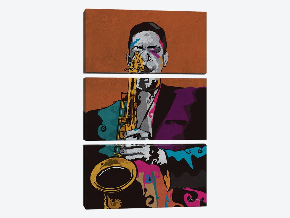John Coltrane by Edú Marron 3-piece Art Print