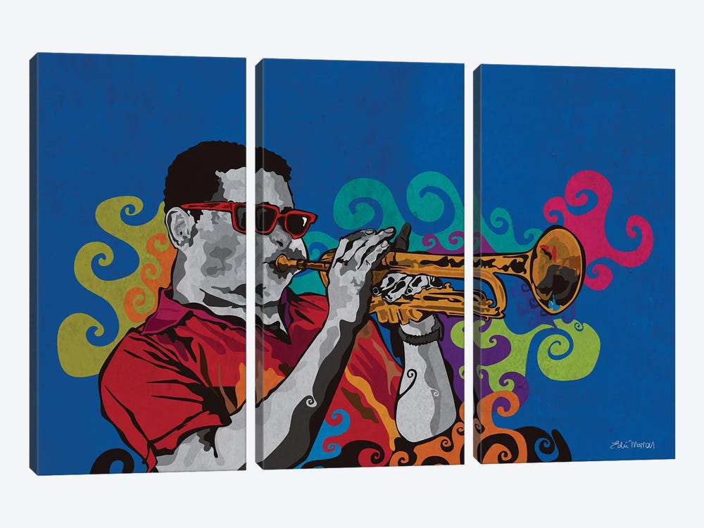 Dizzy Gillespie Jazz Giants by Edú Marron 3-piece Canvas Wall Art