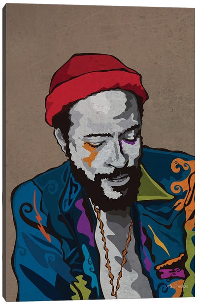 Marvin Gaye Canvas Art Print - Edú Marron