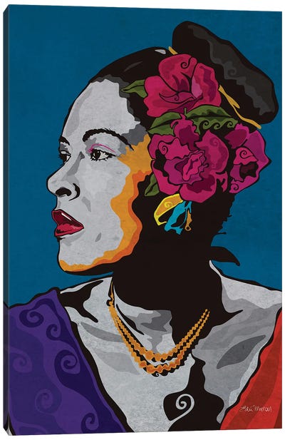 Billie Holiday Canvas Art Print - Edú Marron