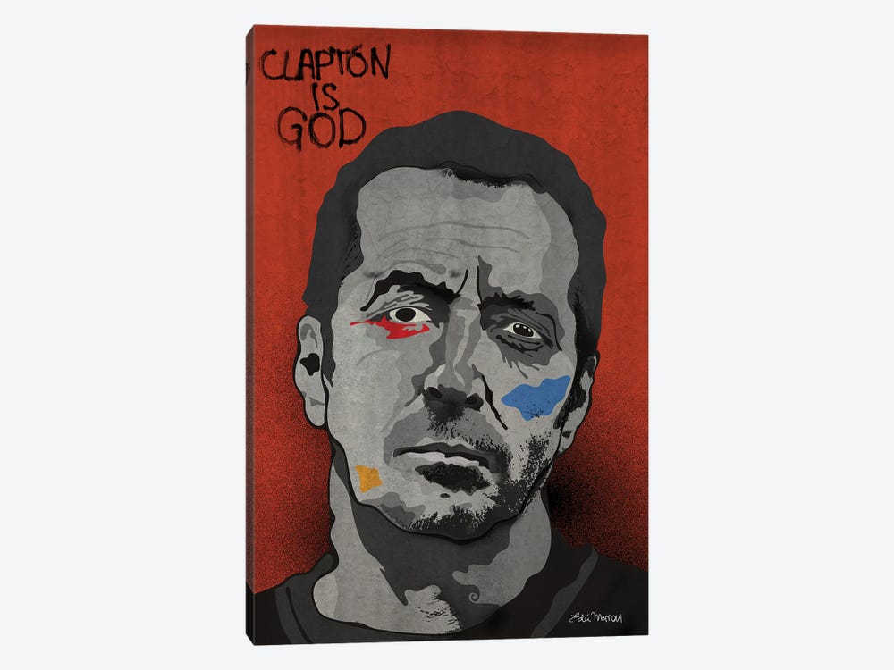 Clapton Is God by Edú Marron 1-piece Canvas Artwork