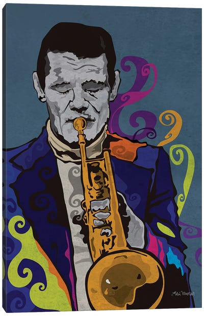 Chet Baker Canvas Art Print - Trumpet Art