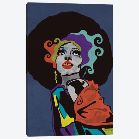 Diana Ross Canvas Print #EUM64} by Edú Marron Canvas Wall Art