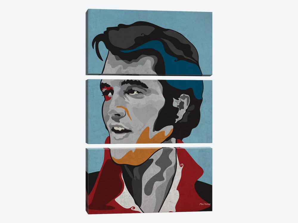 Elvis by Edú Marron 3-piece Canvas Print