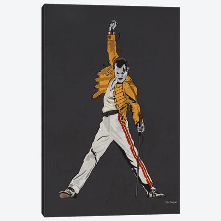 Freddie Mercury Canvas Print #EUM8} by Edú Marron Art Print