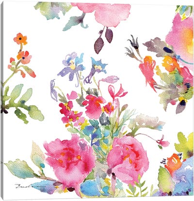 Watercolor Flower Composition I Canvas Art Print