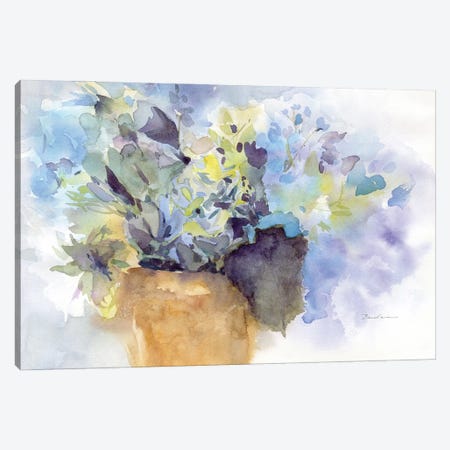 Bluish Hydrangea Canvas Print #EVD27} by Evelia Designs Canvas Art Print
