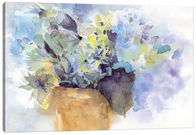 Bluish Hydrangea Canvas Art Print - Evelia Designs