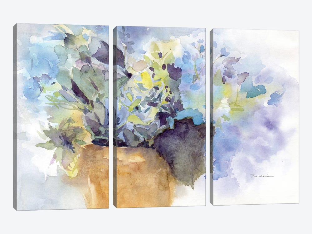 Bluish Hydrangea by Evelia Designs 3-piece Canvas Artwork