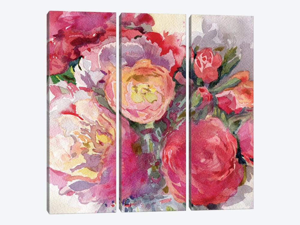 Day Flowers by Evelia Designs 3-piece Canvas Art