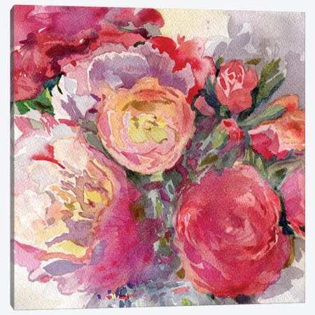 Day Flowers Canvas Print #EVD29} by Evelia Designs Canvas Artwork