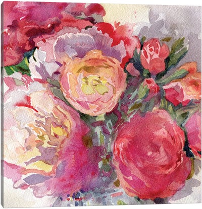 Day Flowers Canvas Art Print - Evelia Designs