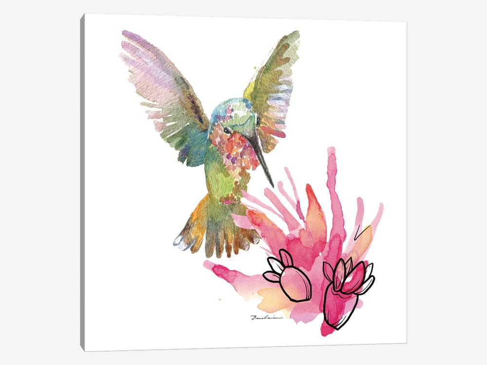 Desert Hummingbird by Evelia Designs 1-piece Canvas Artwork