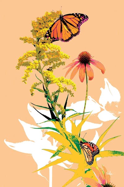 Monarchs On Golden Rod I by Evelia Designs canvas print