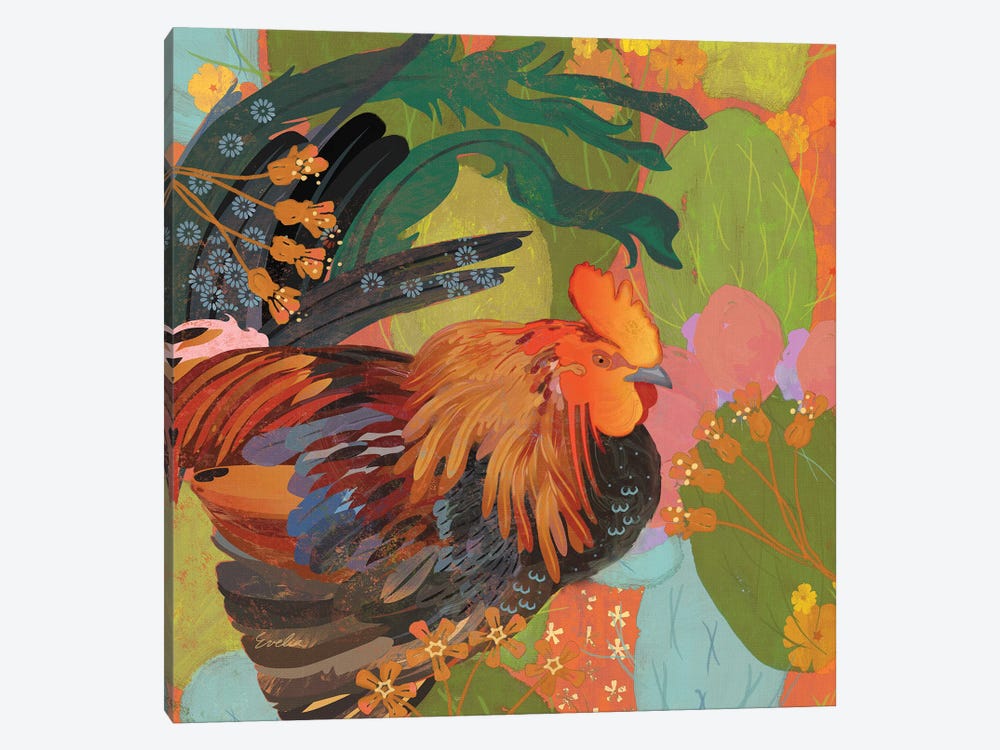Mexican Rooster by Evelia Designs 1-piece Canvas Art Print