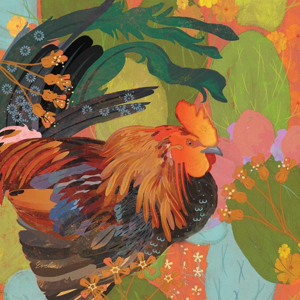 Cacti: Mexican Rooster by Evelia Designs