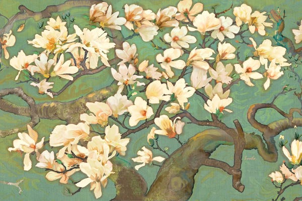 Chinese Décor: Magnolia Branches by Evelia Designs