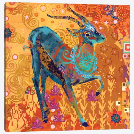 Gazelle Of Samburu Canvas Print #EVD43} by Evelia Designs Canvas Artwork