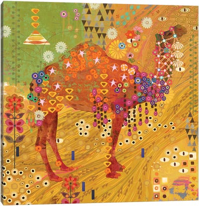 Camels Of Thar Canvas Art Print - Indian Décor